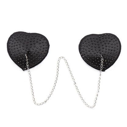 LATETOBED BDSM LINE - PEZONERAS CON CADENA DE METAL NEGRO