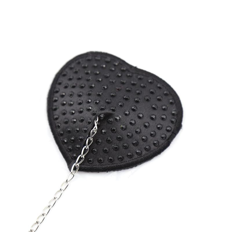 LATETOBED BDSM LINE - PEZONERAS CON CADENA DE METAL NEGRO
