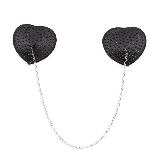 LATETOBED BDSM LINE - PEZONERAS CON CADENA DE METAL NEGRO