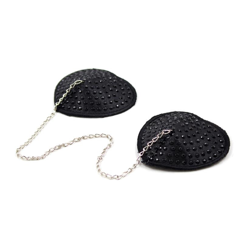LATETOBED BDSM LINE - PEZONERAS CON CADENA DE METAL NEGRO