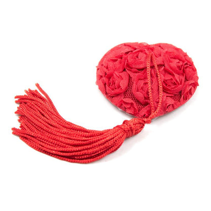 LATETOBED BDSM LINE - PEZONERAS CON ENCAJE Y PATRÓN FLORAL ROJO