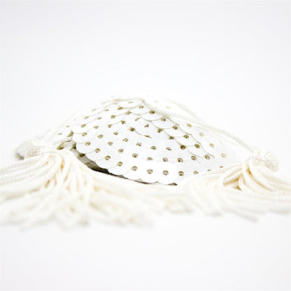 LATETOBED BDSM LINE - PEZONERAS CON LENTEJUELAS Y BORLA BLANCO