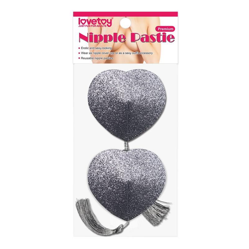 LOVETOY - PEZONERAS REUTILIZABLES PURPURINA PLATEADO