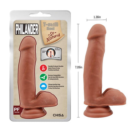 CHISA - PHILANDER DILDO DUAL DENSITY BRONCEADO 18CM