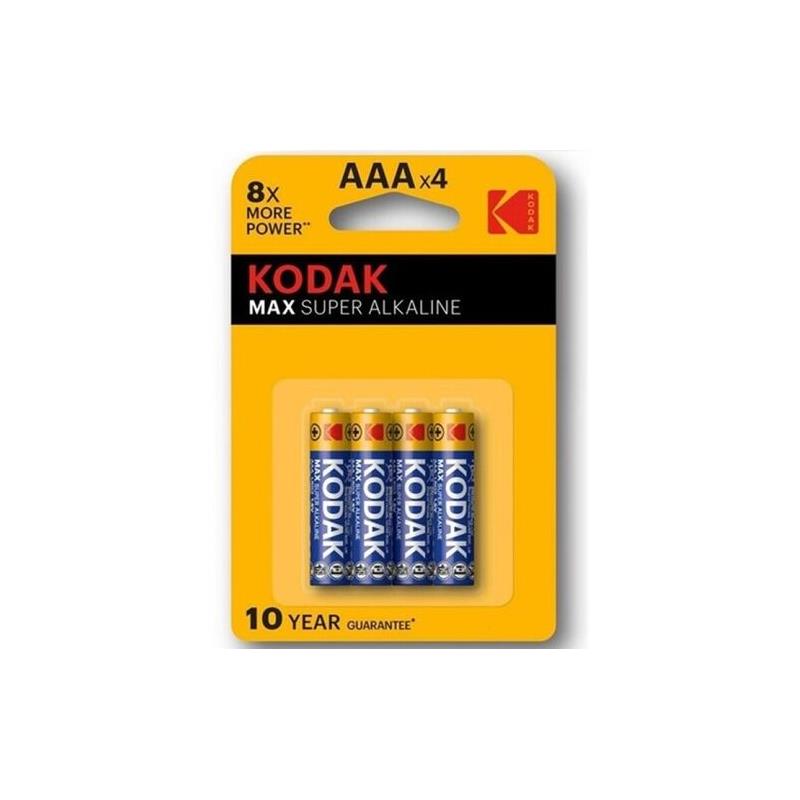 KODAK - PILAS ALKALINE SÚPER MAX AAA LR3 BLISTER DE 4