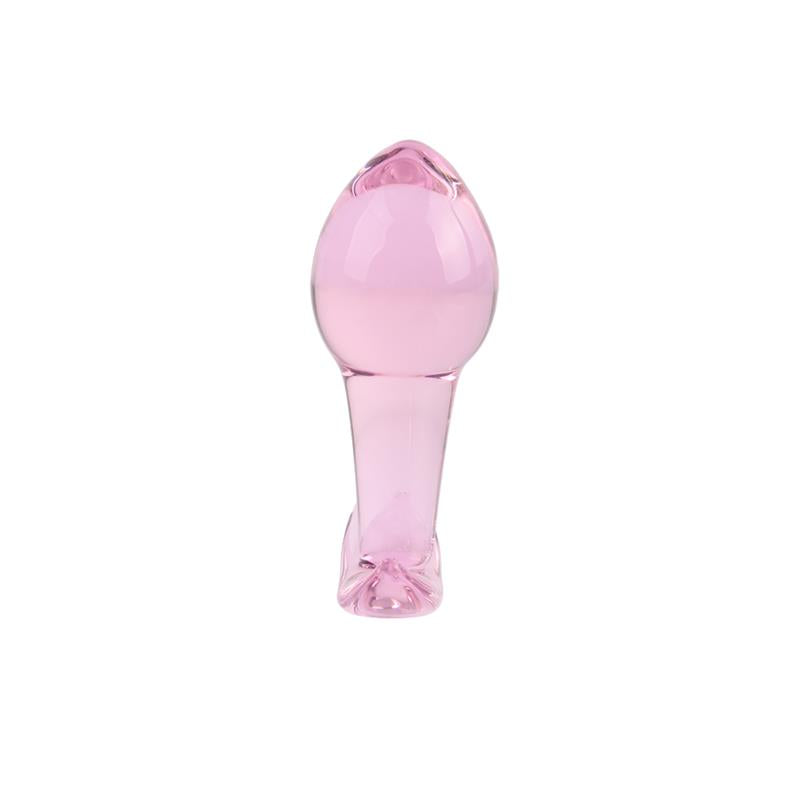CHISA - PINK KINKY PLUG ANAL DE CRISTAL PEQUEÑO 3.2