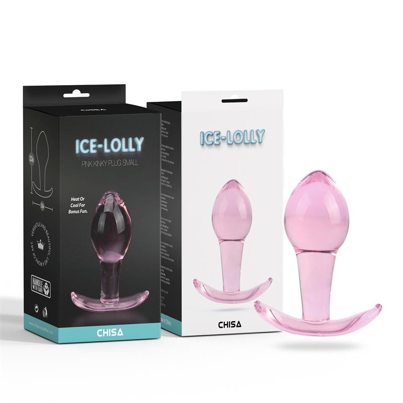 CHISA - PINK KINKY PLUG ANAL DE CRISTAL PEQUEÑO 3.2