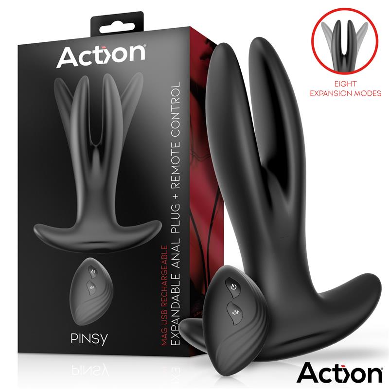 ACTION - PINSY PLUG ANAL EXPANDIBLE CON CONTROL REMOTO