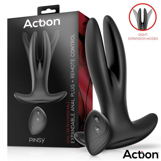 ACTION - PINSY PLUG ANAL EXPANDIBLE CON CONTROL REMOTO