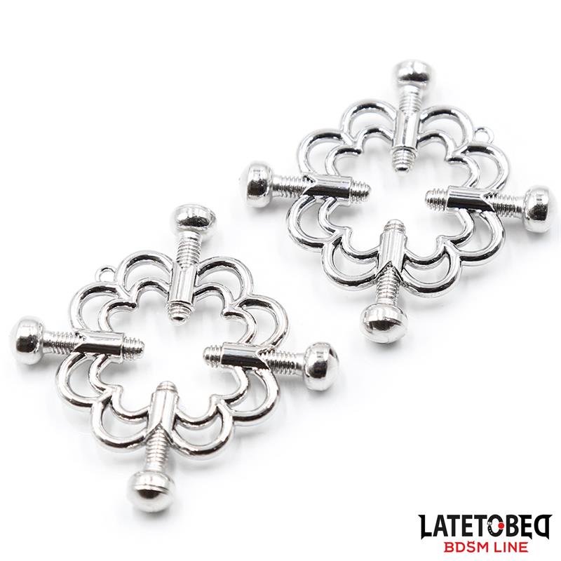 LATETOBED BDSM LINE - PINZAS DE METAL PARA PEZONES AJUSTABLES