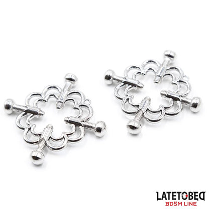 LATETOBED BDSM LINE - PINZAS DE METAL PARA PEZONES AJUSTABLES