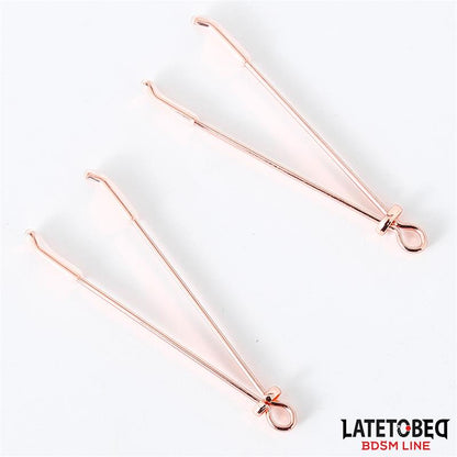 LATETOBED BDSM LINE - PINZAS PARA PEZONES COLOR ORO ROSA