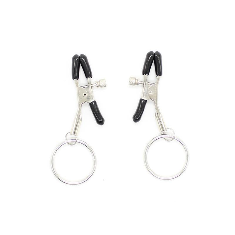 LATETOBED BDSM LINE - PINZAS PARA PEZONES CON ARO METAL