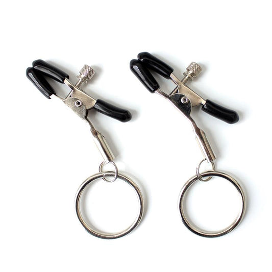 LATETOBED BDSM LINE - PINZAS PARA PEZONES CON ARO METAL