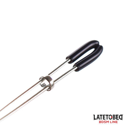 LATETOBED BDSM LINE - PINZAS PARA PEZONES CON BORLAS DE CRISTAL