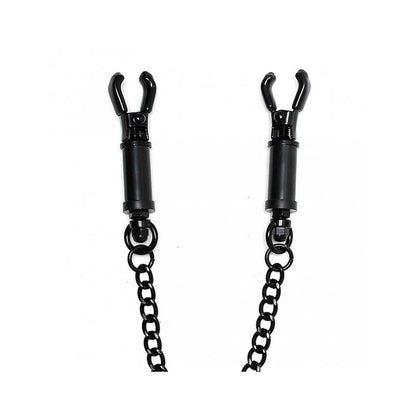 BONDAGE PLAY - PINZAS PARA PEZONES CON CADENA AJUSTABLE NEGRO