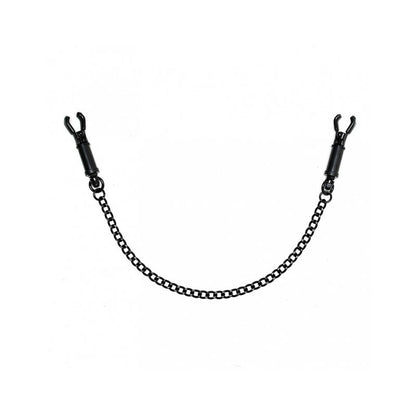 BONDAGE PLAY - PINZAS PARA PEZONES CON CADENA AJUSTABLE NEGRO