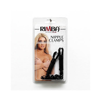 BONDAGE PLAY - PINZAS PARA PEZONES CON CADENA AJUSTABLE NEGRO