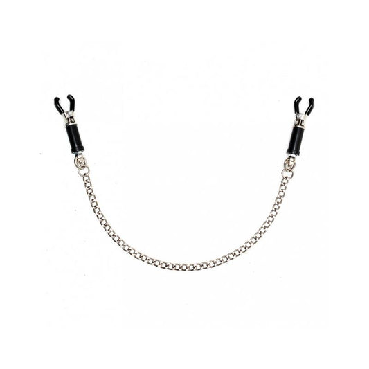 BONDAGE PLAY - PINZAS PARA PEZONES CON CADENA AJUSTABLE
