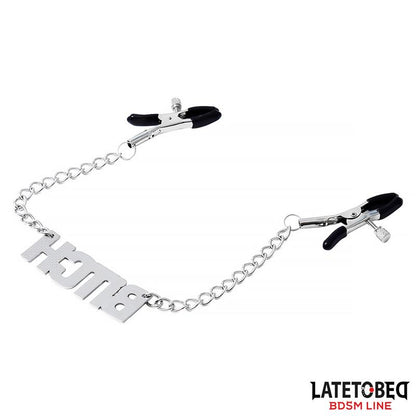 LATETOBED BDSM LINE - PINZAS PARA PEZONES CON CADENA - BITCH