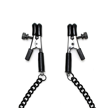 BONDAGE PLAY - PINZAS PARA PEZONES CON CADENA COLOR NEGRO