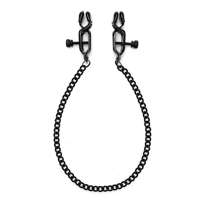 BONDAGE PLAY - PINZAS PARA PEZONES CON CADENA COLOR NEGRO