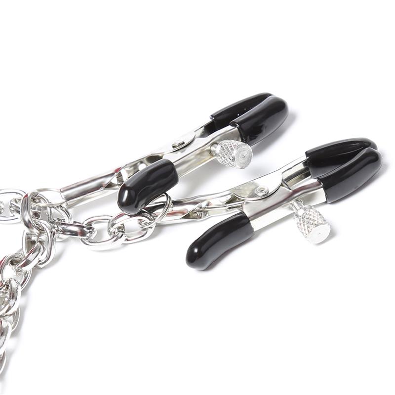 LATETOBED BDSM LINE - PINZAS PARA PEZONES CON CADENA METAL