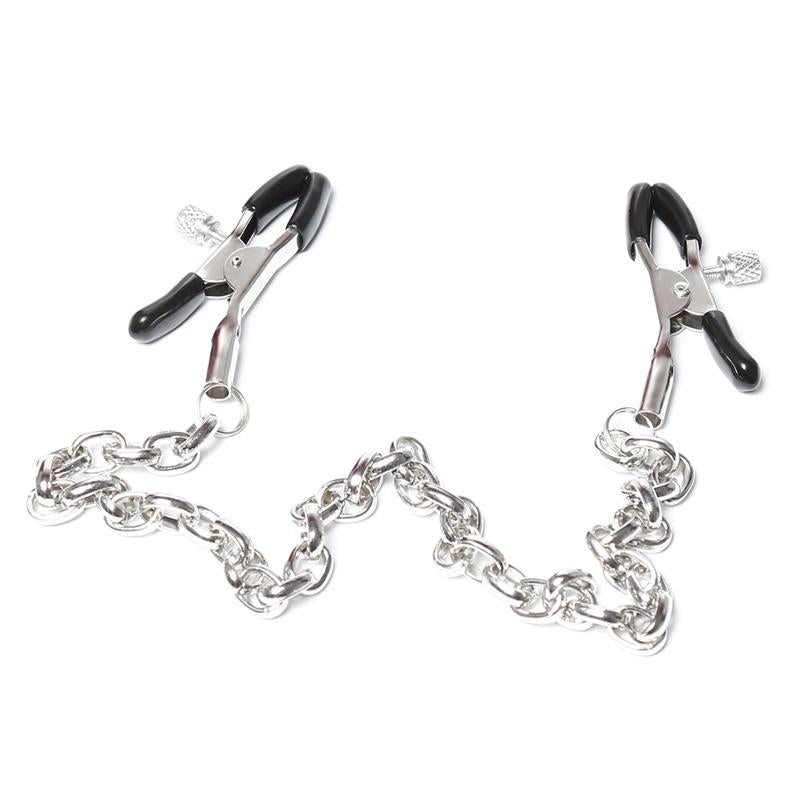 LATETOBED BDSM LINE - PINZAS PARA PEZONES CON CADENA METAL
