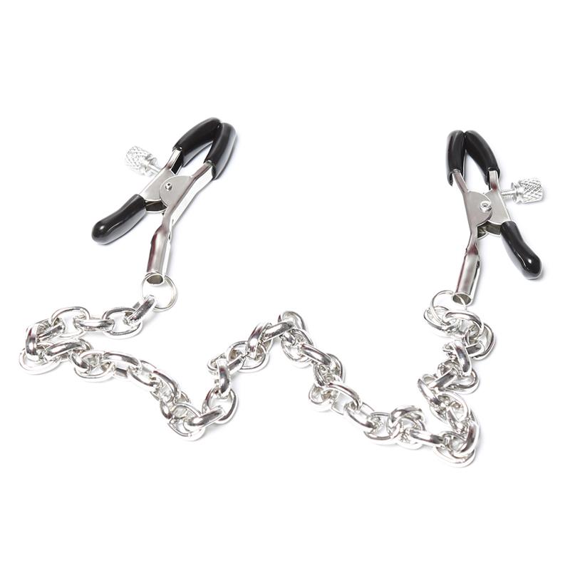 LATETOBED BDSM LINE - PINZAS PARA PEZONES CON CADENA METAL