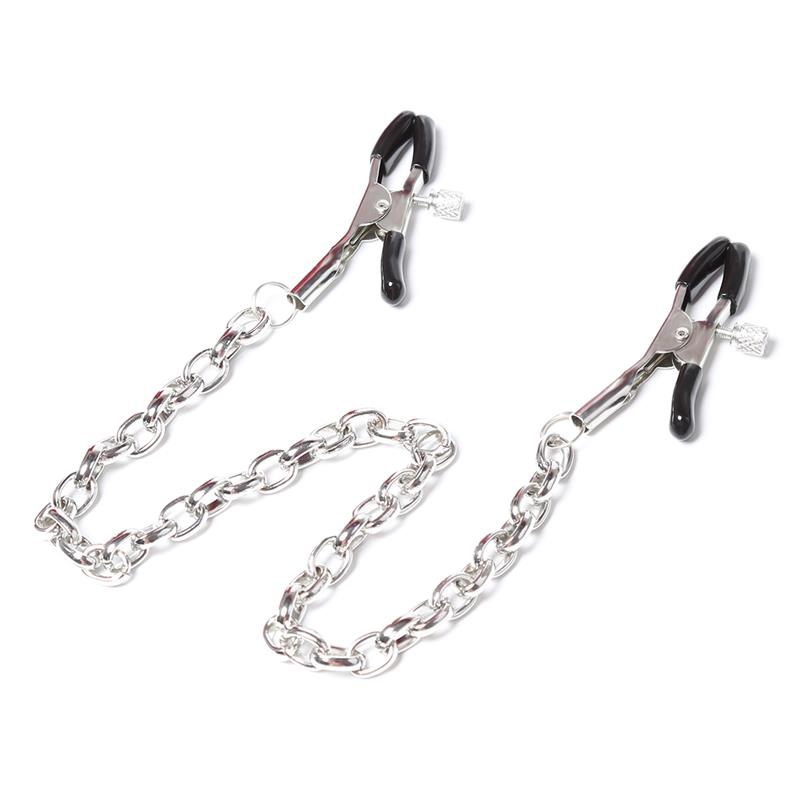 LATETOBED BDSM LINE - PINZAS PARA PEZONES CON CADENA METAL