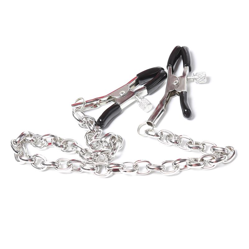 LATETOBED BDSM LINE - PINZAS PARA PEZONES CON CADENA METAL