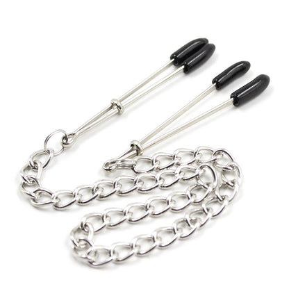 LATETOBED BDSM LINE - PINZAS PARA PEZONES CON CADENA METAL