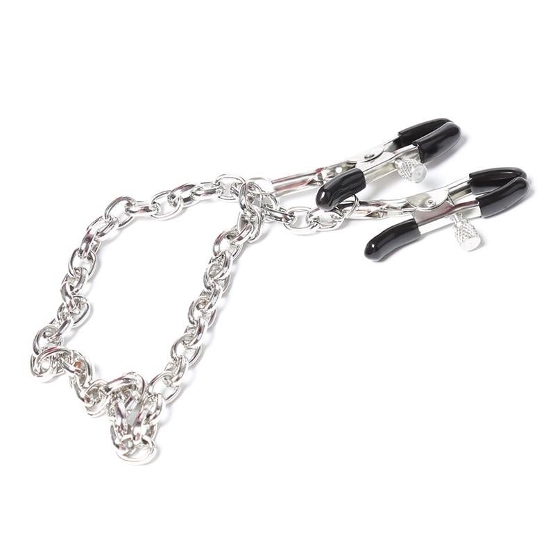 LATETOBED BDSM LINE - PINZAS PARA PEZONES CON CADENA METAL