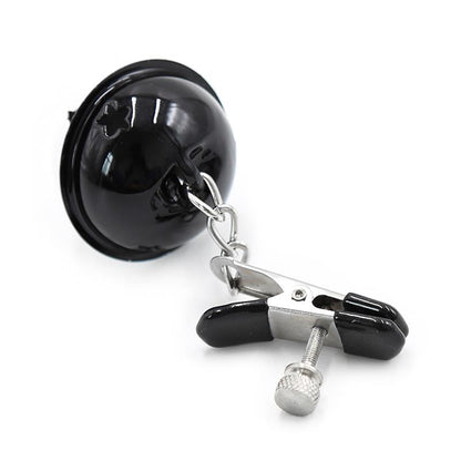 LATETOBED BDSM LINE - PINZAS PARA PEZONES CON CASCABELES BLANCO/NEGRO
