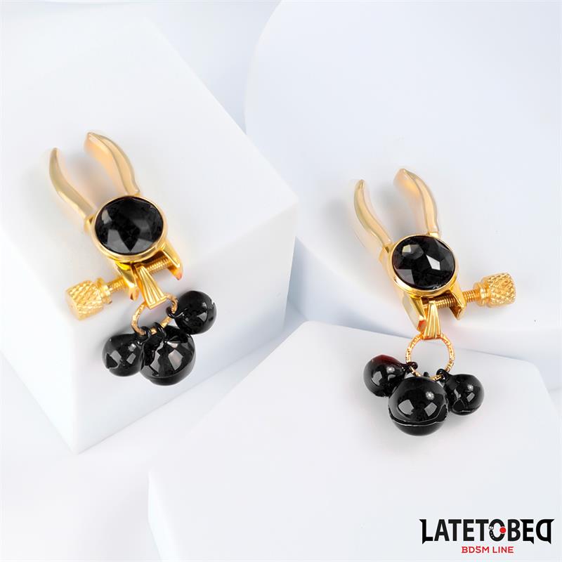 LATETOBED BDSM LINE - PINZAS PARA PEZONES CON CASCABELES