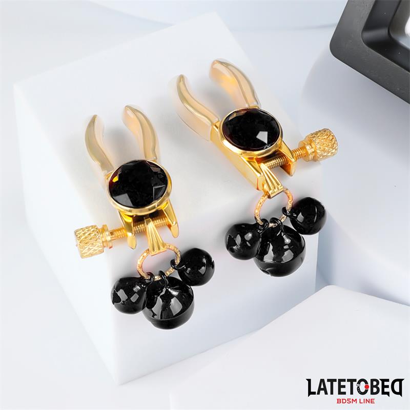 LATETOBED BDSM LINE - PINZAS PARA PEZONES CON CASCABELES