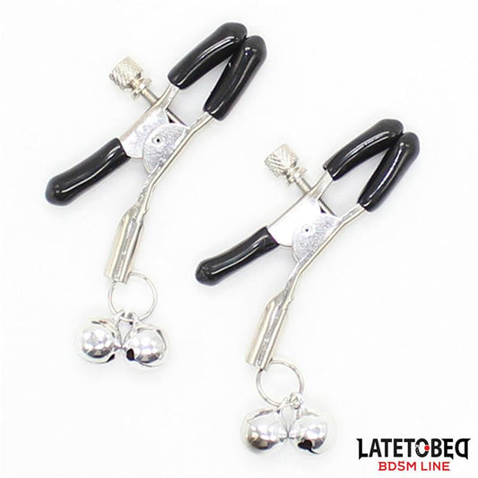 LATETOBED BDSM LINE - PINZAS PARA PEZONES CON CASCABELES