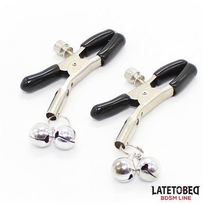 LATETOBED BDSM LINE - PINZAS PARA PEZONES CON CASCABELES