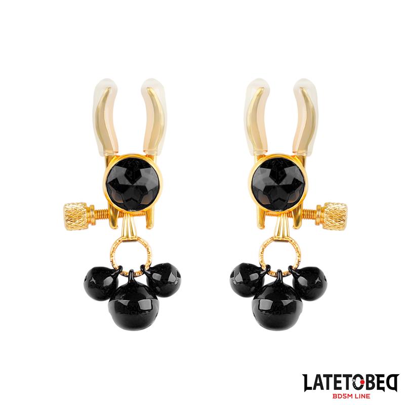 LATETOBED BDSM LINE - PINZAS PARA PEZONES CON CASCABELES