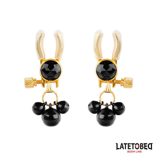 LATETOBED BDSM LINE - PINZAS PARA PEZONES CON CASCABELES