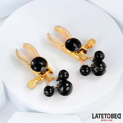 LATETOBED BDSM LINE - PINZAS PARA PEZONES CON CASCABELES
