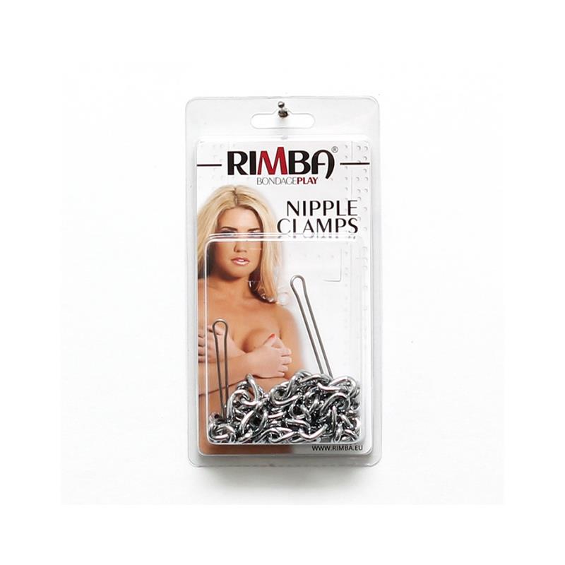 BONDAGE PLAY - PINZAS PARA PEZONES CON DOS CADENAS