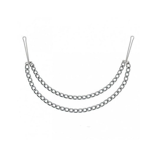 BONDAGE PLAY - PINZAS PARA PEZONES CON DOS CADENAS