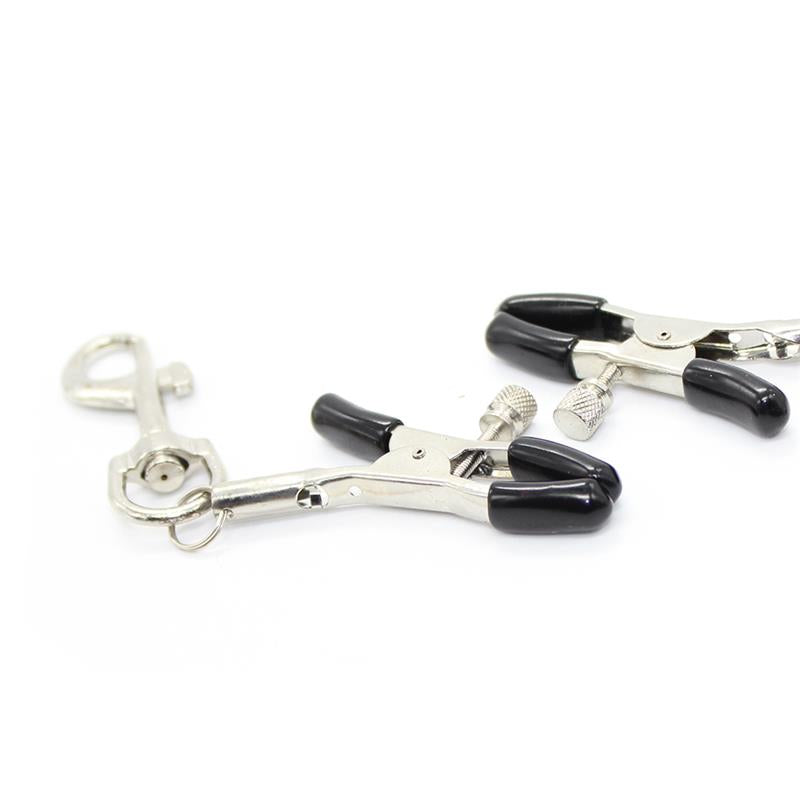 LATETOBED BDSM LINE - PINZAS PARA PEZONES CON MOSQUETONES METAL