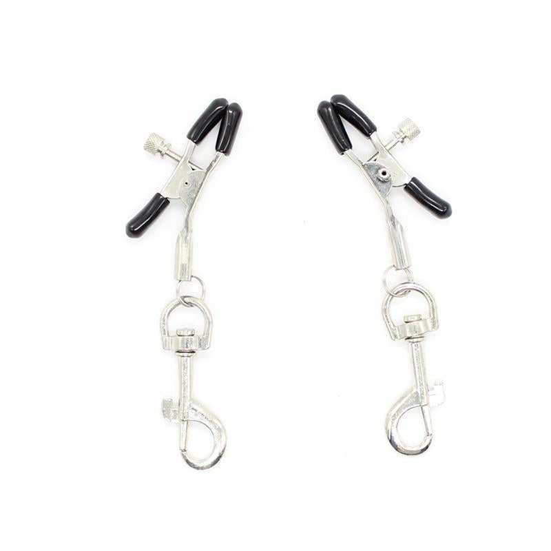 LATETOBED BDSM LINE - PINZAS PARA PEZONES CON MOSQUETONES METAL