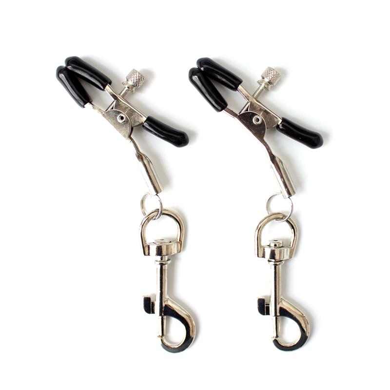 LATETOBED BDSM LINE - PINZAS PARA PEZONES CON MOSQUETONES METAL
