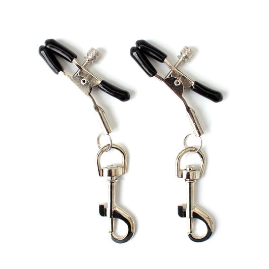 LATETOBED BDSM LINE - PINZAS PARA PEZONES CON MOSQUETONES METAL