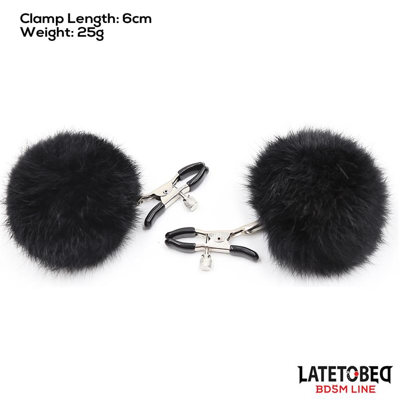 LATETOBED BDSM LINE - PINZAS PARA PEZONES CON PELO NEGRO