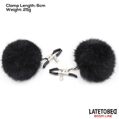 LATETOBED BDSM LINE - PINZAS PARA PEZONES CON PELO NEGRO