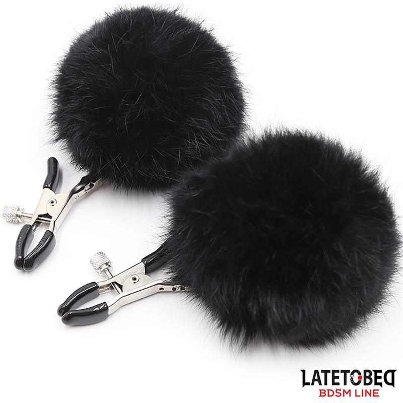 LATETOBED BDSM LINE - PINZAS PARA PEZONES CON PELO NEGRO